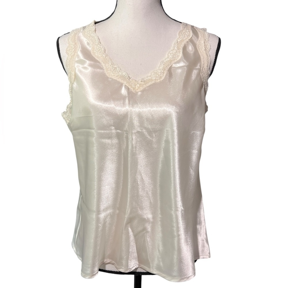Elementz Cream Satin Lace Chemise, size L #2